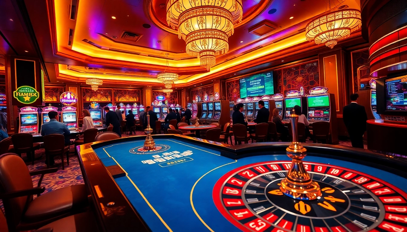 Experience the excitement of gambling at https://da88.cash/ with vibrant casino tables and enthusiastic players.