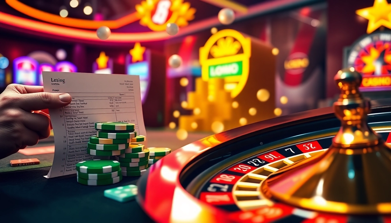 Experience high-stakes action at lode88 with vibrant casino elements and thrilling betting scenes.
