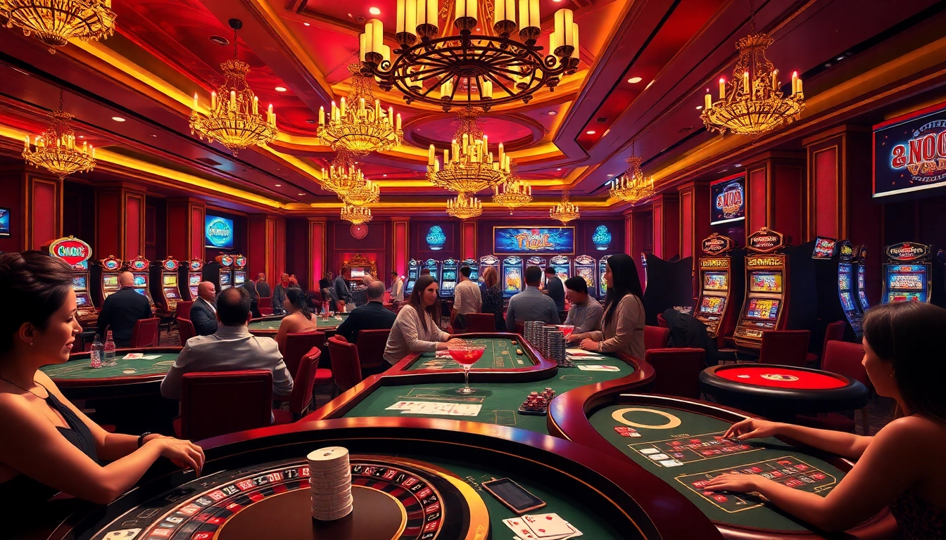 Experience the excitement of gambling at Dom88.us.com with luxurious casino tables and engaged players.