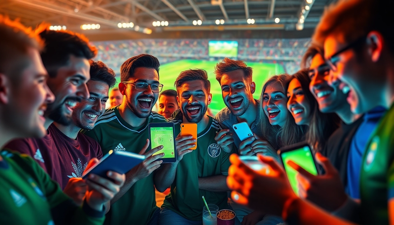 Engaged fans watching soccer live on joemadfan.com with excitement and community spirit.