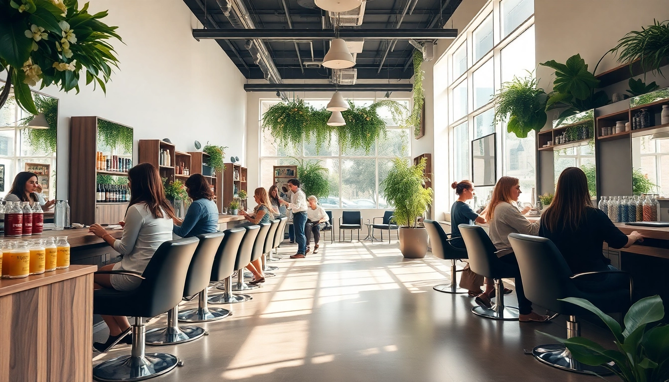 Experience the best hair salon in San Diego with professional stylists crafting stunning hairstyles in a cozy, vibrant setting.